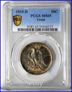 1935 D PCGS MS65 Texas Commemorative Coin. 90 Silver