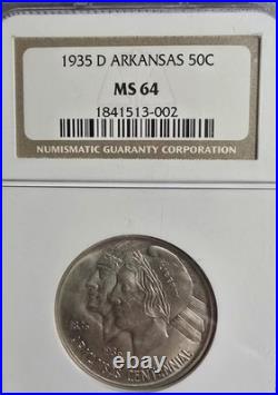 1935 D Silver Arkansas Centennial Commemorative Half Dollar
