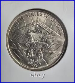 1935 D Silver Arkansas Centennial Commemorative Half Dollar