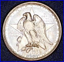 1935 D Texas Commemorative Silver Half Dollar BU++