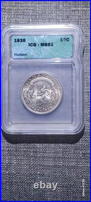 1935 Hudson Commemorative Half Dollar MS 63