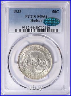 1935 Hudson Silver Half Dollar Commemorative PCGS MS-64 CAC