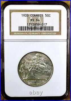 1935 NGC MS64 Connecticut Commemorative Half Dollar