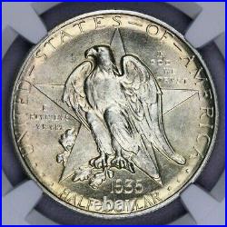 1935-P 1935 Texas Commemorative Silver Half Dollar 50c NGC-MS 66