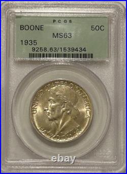 1935 P Boone Commemorative Silver Half Dollar PCGS MS63 OGH