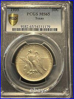 1935 P Texas Commemorative Silver Half Dollar PCGS MS65 Gem BU Well Struck Coin