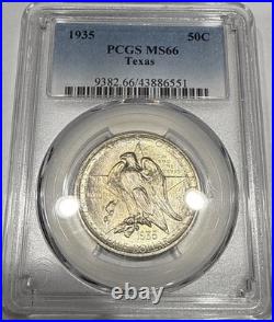 1935 P Texas Commemorative Silver Half Dollar PCGS MS66 50C Coin BU Uncirculated