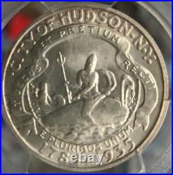 1935 PCGS MS64 Hudson Silver Commemorative Half Dollar. FREE SHIPPING