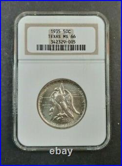 1935 S 50c Texas Silver Commemorative Half Dollar NGC MS 66 K129