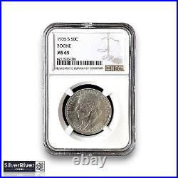 1935-S Boone Bicentennial Half Dollar (Certified MS65 by NGC) Frosty White