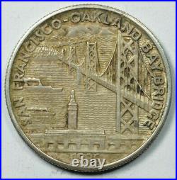 1935-S Oakland Bay Bridge Commem Half Dollar 50c About Uncirculated Counterstamp