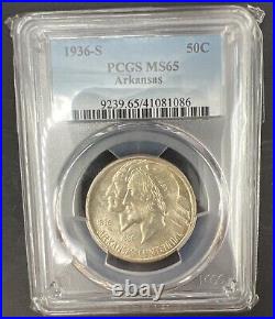 1935-S PCGS MS65 Arkansas Commemorative Half Dollar 50c