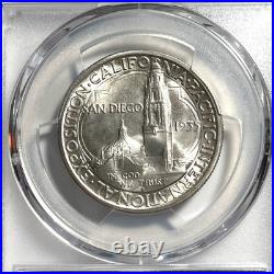 1935-S PCGS MS66 50C San Diego Commemorative Half Dollar Silver Bright White