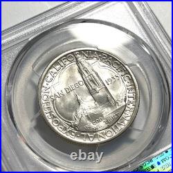 1935-S PCGS MS66 50C San Diego Commemorative Half Dollar Silver Bright White