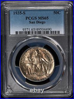 1935-S San Diego Commem Half Dollar PCGS MS65 Nice Eye Appeal Nice Strike