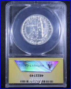 1935-S San Diego Commemorative Half Dollar 50c ANACS MS62