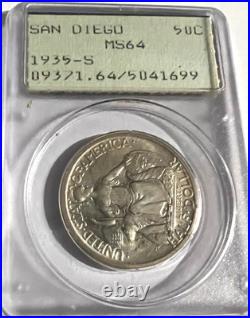 1935 S San Diego Commemorative Half Dollar PCGS MS 64 Old Holder-Higher Grade