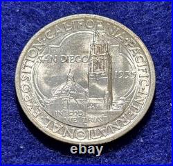1935-S San Diego Commemorative Half Dollar, UNC+