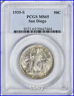 1935-S San Diego Commemorative Half MS65 PCGS Mint State 65