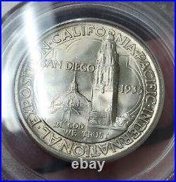 1935 S San Diego Commemorative Silver Half Dollar Coin PCGS CERTIFIED Ms65 OGH