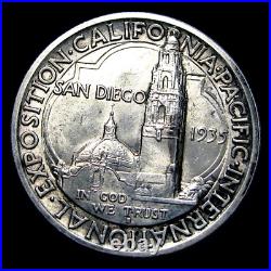 1935-S San Diego Commemorative Silver Half Dollar - Gem BU Coin - #157I
