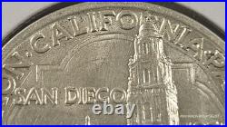 1935-S San Diego Expo Half Dollar 90% Silver EF KM#171 Commemorative