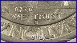 1935-S San Diego Expo Half Dollar 90% Silver EF KM#171 Commemorative