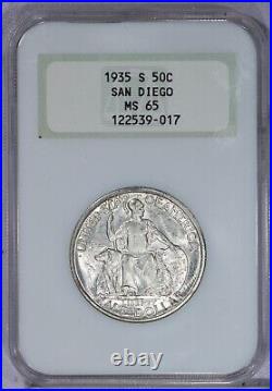 1935-S San Diego Half Dollar 50c NGC MS65 Old Holder NICE