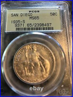 1935 S San Diego Half Dollar 50c PCGS MS65 OGH Old Commemorative Gem