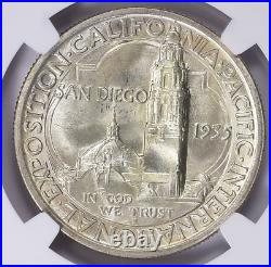 1935-S San Diego Silver Commemorative Half Dollar NGC MS-66 Mint State 66