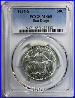 1935-S San Diego Silver Commemorative Half Dollar PCGS MS-65 Mint State 65