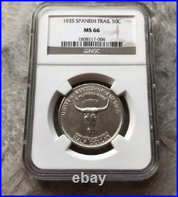 1935 Spanish Trail Silver Commemorative Half Dollar NGC MS66