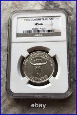 1935 Spanish Trail Silver Commemorative Half Dollar NGC MS66