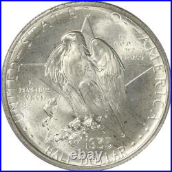 1935 Texas Commemorative Half Dollar 50c, PCGS MS 67 Nice Original Coin