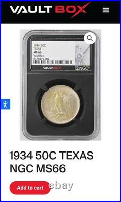 1935 Texas Commemorative Half Dollar MS66 Vault Box Black Core. FREE SHIPPING 1935 Texas Commemorative Half Dollar MS66 Vault Box Black Core. FREE SHIPPING