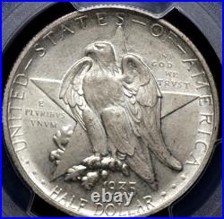 1935 Texas Commemorative Half Dollar Pcgs Ms 64 Creamy, Lightly Greying Silver