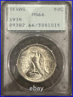 1935 Texas Commemorative Half Dollar Silver PCGS RATTLER SLAB MS66 1935 Texas Commemorative Half Dollar Silver PCGS RATTLER SLAB MS66