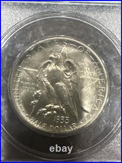 1935 Texas Commemorative Half Dollar Silver PCGS RATTLER SLAB MS66 1935 Texas Commemorative Half Dollar Silver PCGS RATTLER SLAB MS66