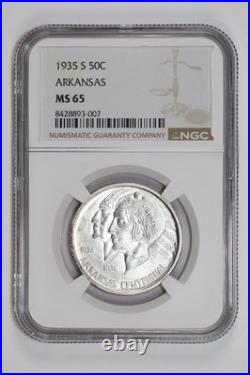 1935-s Arkansas Commemorative Half Dollar Ngc Ms65
