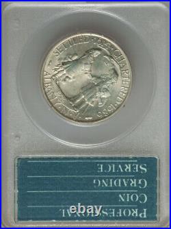 1936 50C Albany Charter Commemorative Half Dollar MS63 PCGS OGH Rattler
