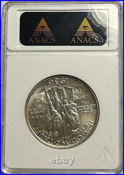 1936 50C Boone Commemorative Silver Half Dollar ANACS MS 63