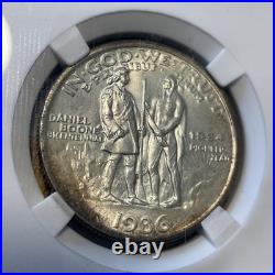 1936 50C Daniel Boone Commemorative Half Dollar MS PGA Silver Slabbed And Graded
