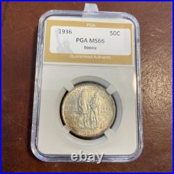 1936 50C Daniel Boone Commemorative Half Dollar MS PGA Silver Slabbed And Graded