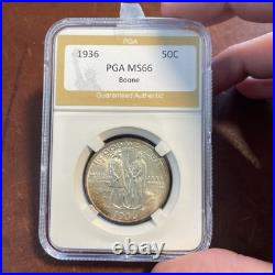 1936 50C Daniel Boone Commemorative Half Dollar MS PGA Silver Slabbed And Graded