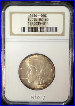 1936 50C Elgin Commemorative Half Dollar NGC MS 65