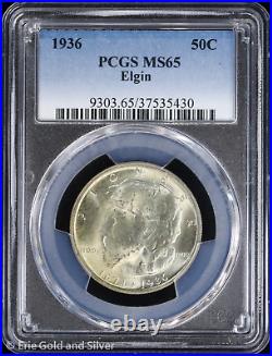 1936 50C Elgin Commemorative Half Dollar PCGS MS 65 UNC BU