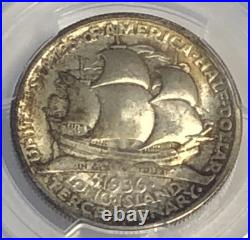 1936 50C PCGS MS65-LONG ISLAND? Toning? / LUSTEROUR / LOW MINTAGE 81,826