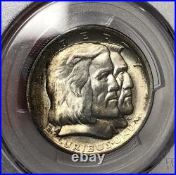 1936 50C PCGS MS65-LONG ISLAND? Toning? / LUSTEROUR / LOW MINTAGE 81,826