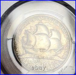 1936 50C PCGS MS65-LONG ISLAND? Toning? / LUSTEROUR / LOW MINTAGE 81,826
