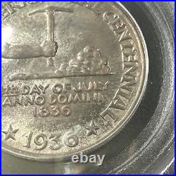 1936 50C Wisconsin Commemorative Half Dollar PCGS MS66 CAC POLYCHROMATIC GEM BU+